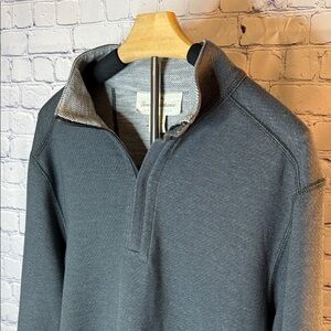 Tommy Bahama Men's Gray Reversible Zip-Up Pullover